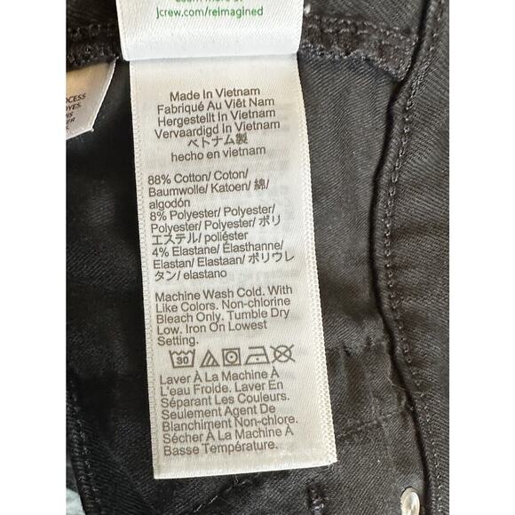 Reimagined by J. Crew Black Denim Jeans Size 31P Vintage Slim Straight Classic - Picture 7 of 7